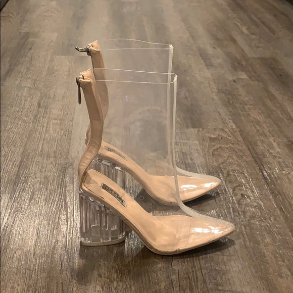 Clear Ankle Booties - Picture 3 of 6